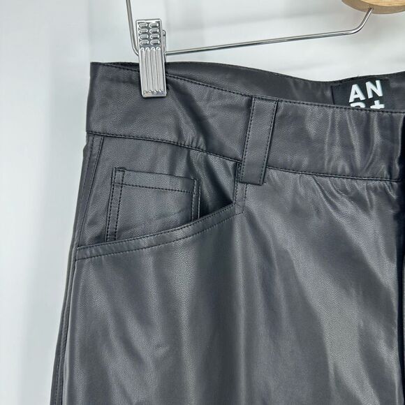 Alp N Rock Women’s Claren Faux Leather Bootcut Pants Size XL High Waist Black - Picture 10 of 14